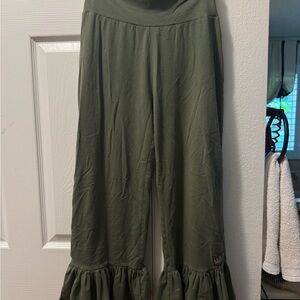 Matilda Jane Olive Green Ruffle Pants